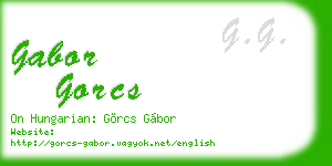 gabor gorcs business card